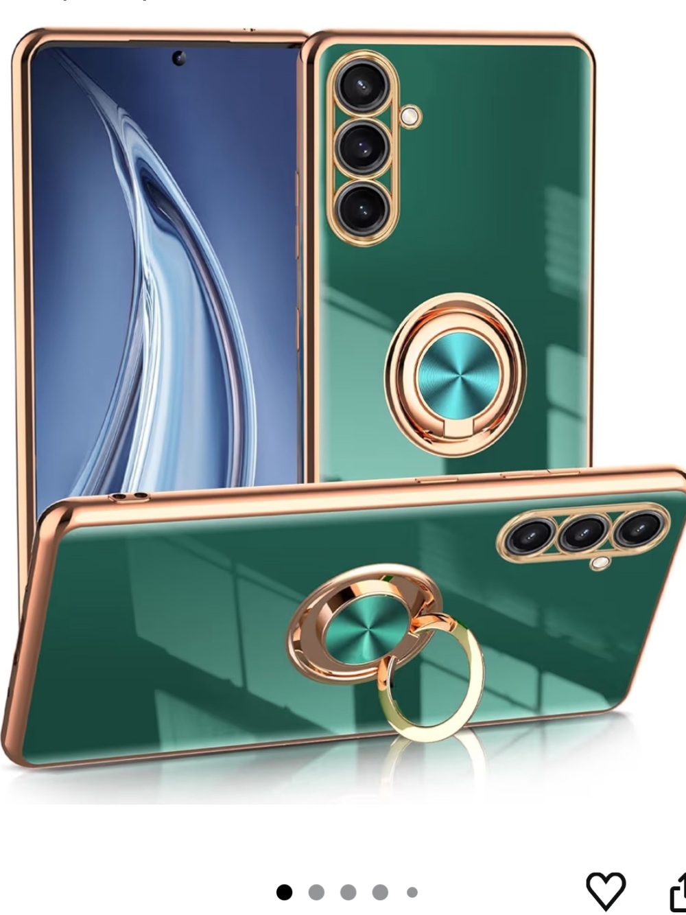 Amazon Samsung Galaxy S24 Case with Magnetic Kickstand Dark Green